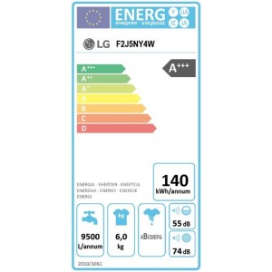 LG F2J5NY4W Elöltöltős mosógép