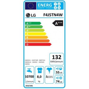 LG F4J5TN4W Elöltöltős mosógép