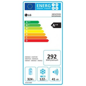 LG GBF567PZCZB Alulfagyasztós kombinált hűtőszekrény