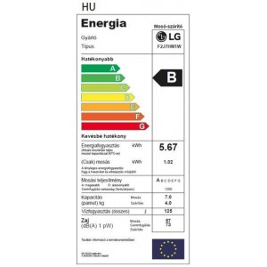 LG F2J7HM1W Mosó- és szárítógép