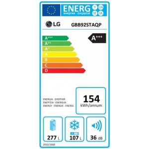 LG GBB92STAQP Alulfagyasztós kombinált hűtőszekrény TotalNoFrost