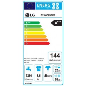 LG F2WV9S8P2 Elöltöltős mosógép AI DD szövetlágyság érzékelő rendszerrel