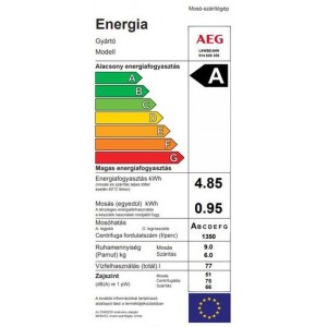 AEG L9WBE49W Ökokombi hőszivattyús mosó-szárítógép