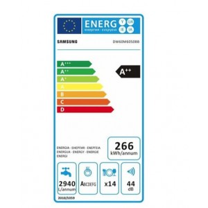 Samsung DW60M6050BB/EO Beépíthető integrált mosogatógép