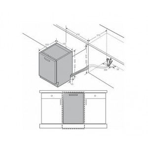 Samsung DW50R4040BB/EO Beépíthető integrált mosogatógép