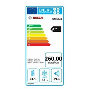 Bosch KGN36XLEQ Alulfagyasztós kombinált hűtőszekrény