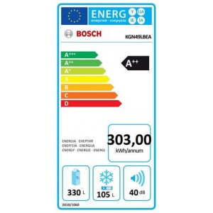 Bosch KGN49LBEA Alulfagyasztós kombinált hűtőszekrény