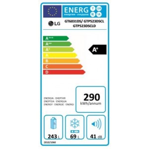 LG GTP523DSCL Felülfagyasztós kombinált hűtőszekrény