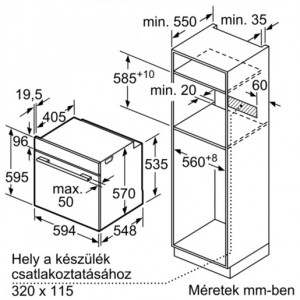 Bosch HRA5380S1 Beépíthető sütő gőzfunkcióval