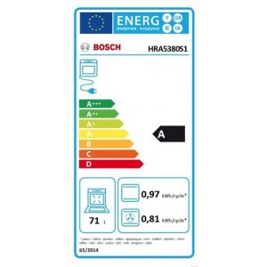 Bosch HRA5380S1 Beépíthető sütő gőzfunkcióval