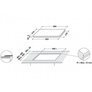 Whirlpool WL S5360 BF/W Kerámia főzőlap