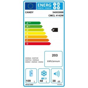 Candy CMCL 4142W Alulfagyasztós kombinált hűtőszekrény