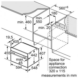 BOSCH CDG634AS0 Beépíthető kompakt sütő gőzfunkcióval