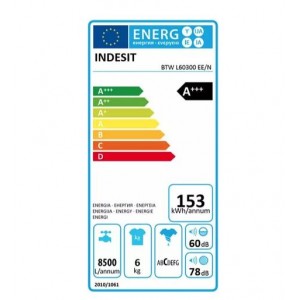 Indesit BTW L60300 EE/N Felültöltős mosógép