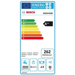 Bosch SMI2HVS20E Beépíthető elölvezérelt mosogatógép