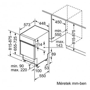 Bosch SPI4HMS61E Beépíthető mosogatógép