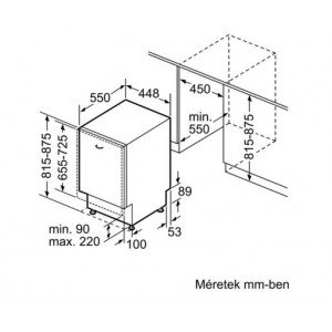 Bosch SPV2HKX39E Beépíthető mosogatógép