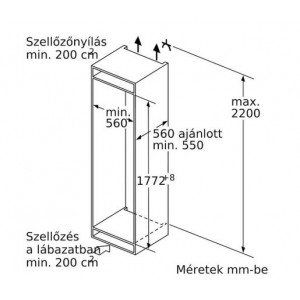 Bosch KIR81ADE0 Beépíthető hűtőszekrény