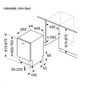 Bosch SPH4EMX28E Beépíthető mosogatógép