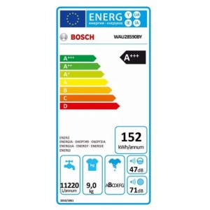 Bosch WAU28S90BY Elöltöltős mosógép