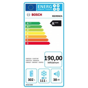 Bosch KGE49AICA Alulfagyasztós kombinált hűtőszekrény