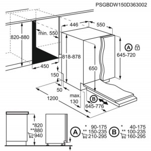 AEG FSE73517P Beépíthető integrált mosogatógép