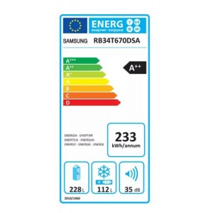 Samsung RB34T670DSA/EF Alulfagyasztós kombinált hűtőszekrény