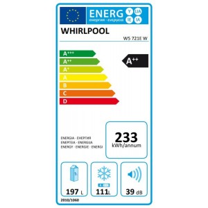 Whirlpool W5 721E W 2 Alulfagyasztós kombinált hűtőszekrény