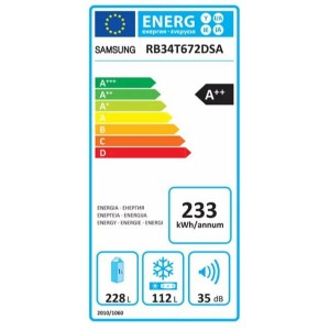 Samsung RB34T672DSA/EF Alulfagyasztós kombinált hűtőszekrény