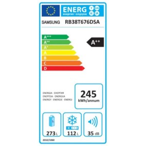 Samsung RB38T676DSA/EF Alulfagyasztós kombinált hűtőszekrény