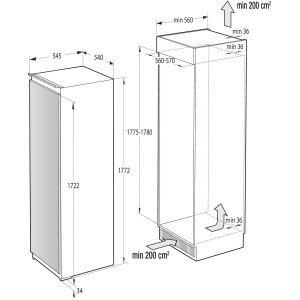 Gorenje RBI4182E1 Beépíthető hűtőszekrény