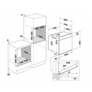 Whirlpool WTAC8411SCAN Beépíthető sütő