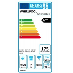 Whirlpool FWSG 71283 BV EE N Elöltöltős mosógép