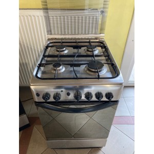 Használt Indesit inox gáztűzhely [H7768] 