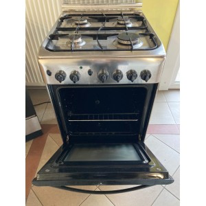 Használt Indesit inox gáztűzhely [H7768] 