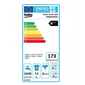 Beko WUE7636X0A Elöltöltős mosógép