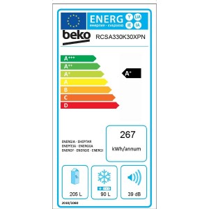 Beko RCSA330K30XPN Alulfagyasztós kombinált hűtőszekrény