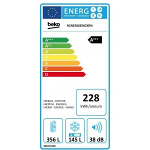 Beko RCNE560E50ZXPN Alulfagyasztós kombinált hűtőszekrény