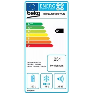 BEKO RDSA180K30WN Felülfagyasztós kombinált hűtőszekrény