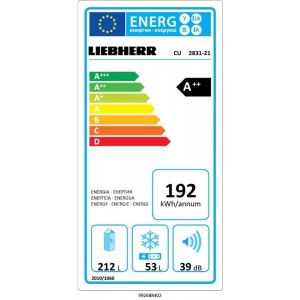 Liebherr CU 2831-21 Alulfagyasztós kombinált hűtőszekrény 