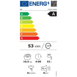 LG F4WV710S2E Elöltöltős Gőzmosógép