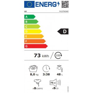 LG F4J3TN5WE Elöltöltős mosógép