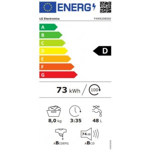 LG F4WN208S6E Gőzmosógép