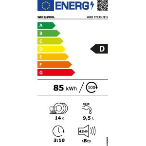 Whirlpool WBO 3T133 PF X Beépíthető mosogatógép