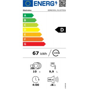 Electrolux EEM63301L Beépíthető keskeny mosogatógép