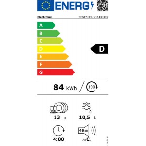 Electrolux EES47311L Beépíthető mosogatógép