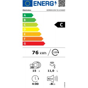 Electrolux EEM69410W Beépíthető mosogatógép