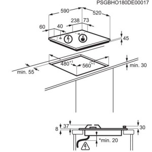 AEG HKB64450NB Beépíthető gáz főzőlap