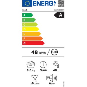 Bosch WAV28EH0BY Elöltöltős mosógép