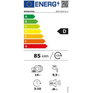 Whirlpool WFO 3O33 PL X Mosogatógép